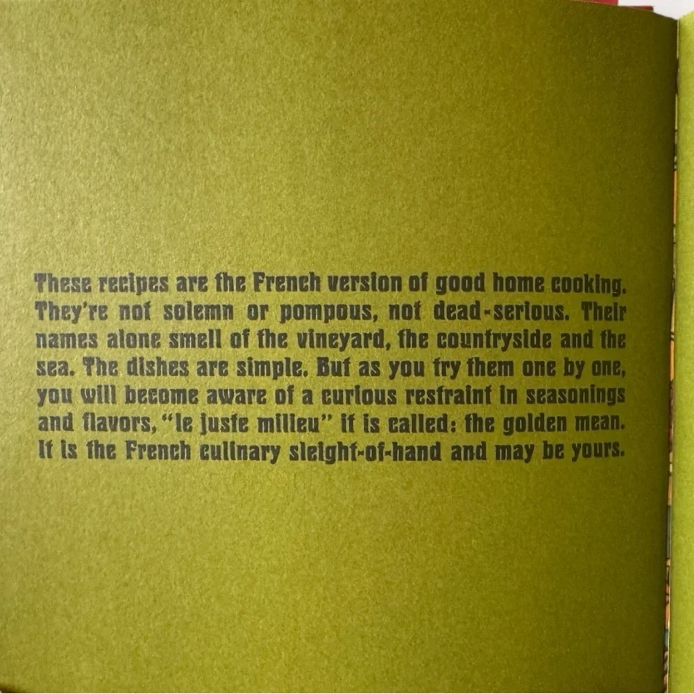 French Favourites – Vintage 1969 French Cookbook | Dust Jacket